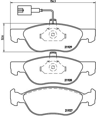 A.B.S. P 23 070 BREMBO Bremsbelagsatz, Scheibenbremse